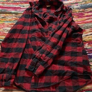 Telluride Unisex Large Black and Red Flanel